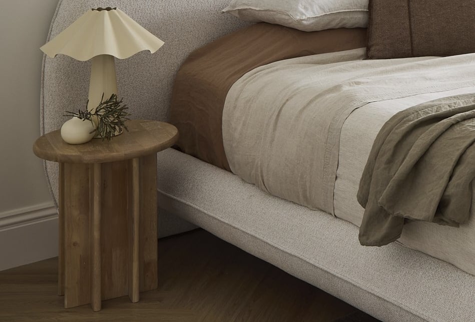 Sensu Hardwood Side Table | Natural White Wash