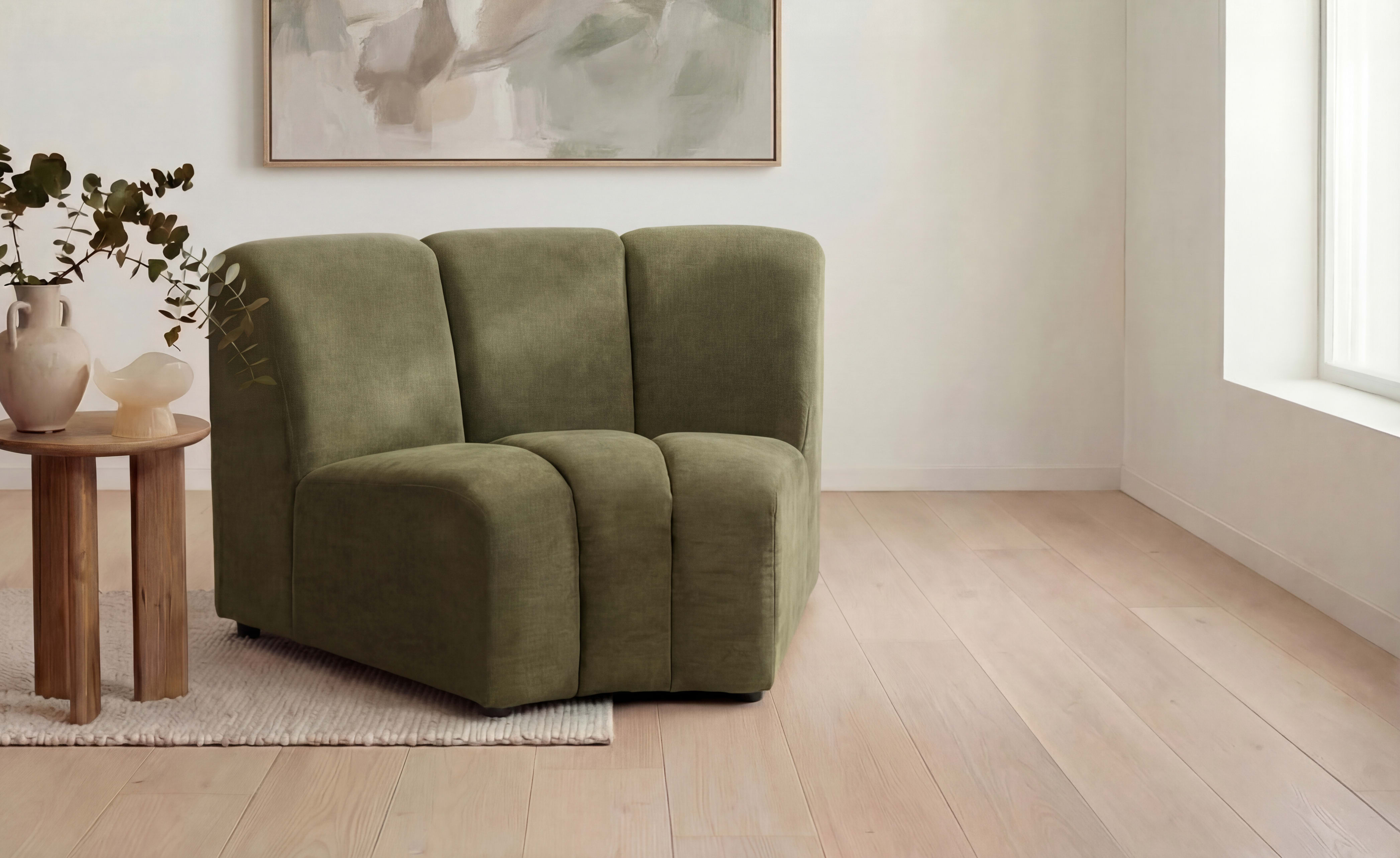 Cloud-9 Green Modular Corner Piece