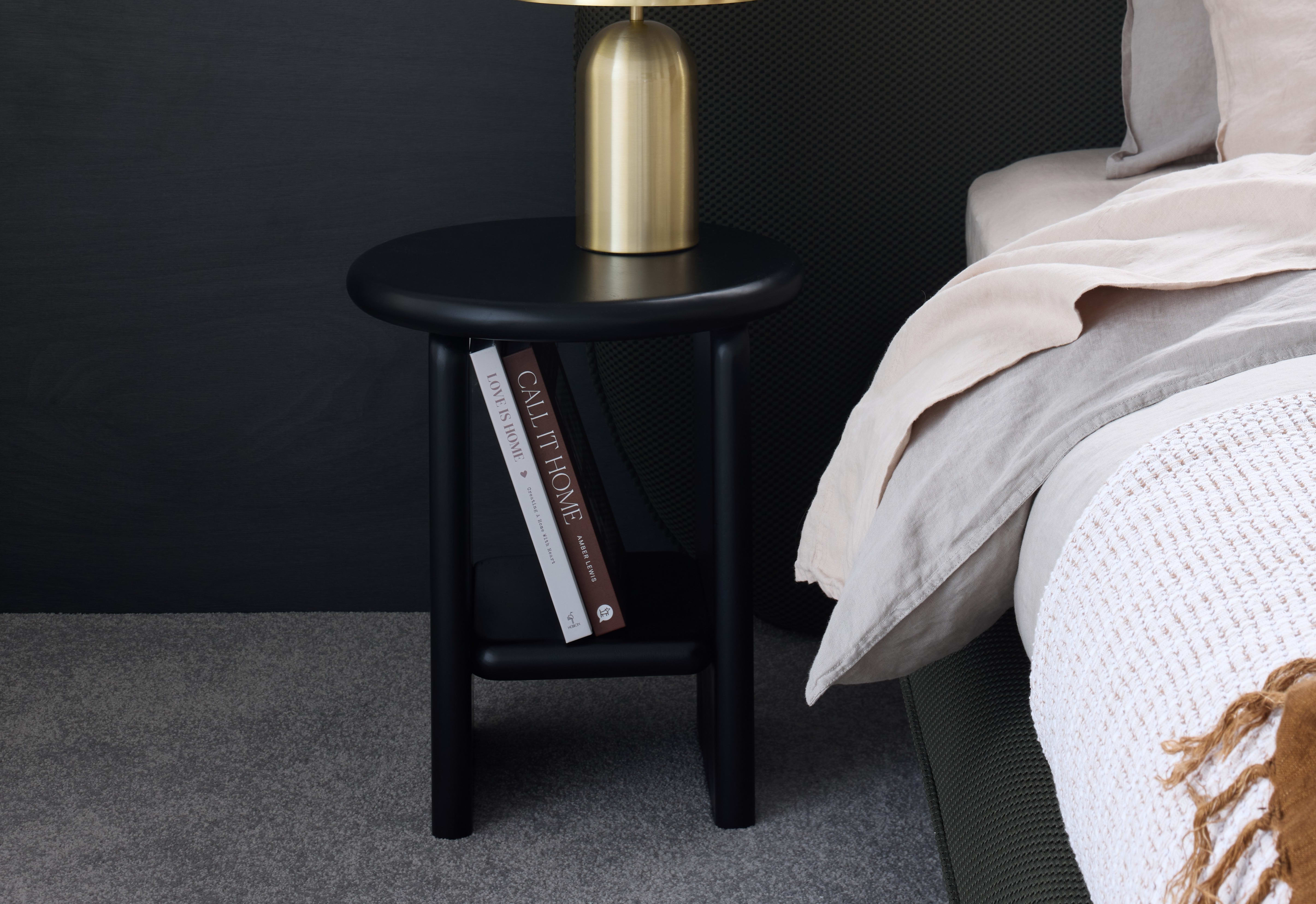 Tokyo Hardwood Black Side Table