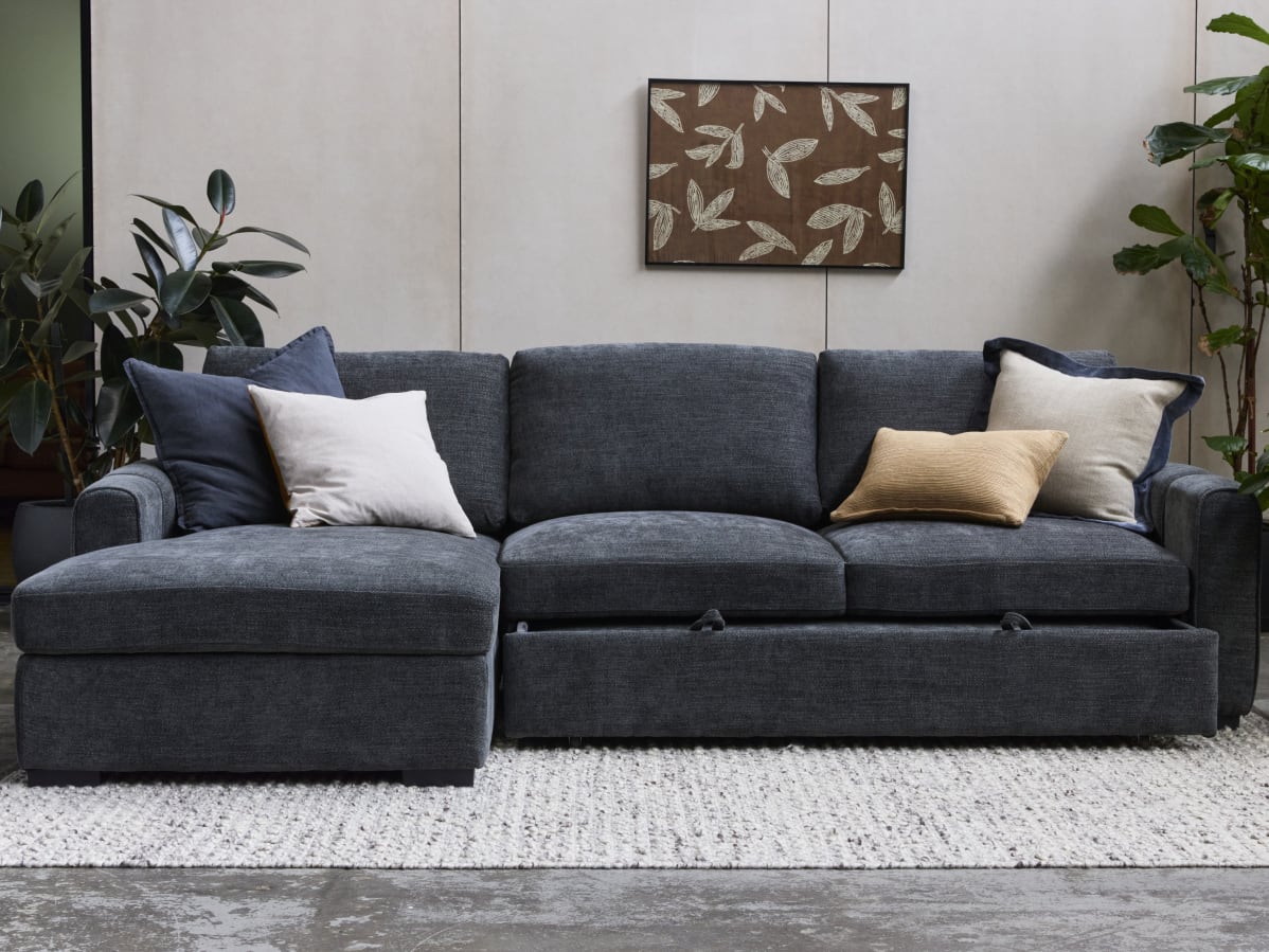 Siesta Sofa Bed | Charcoal | Left Chaise