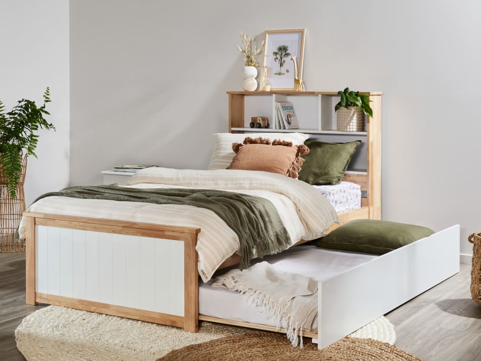 Myer 3PCE King Single Bedroom Suite in Natural | Trundle 