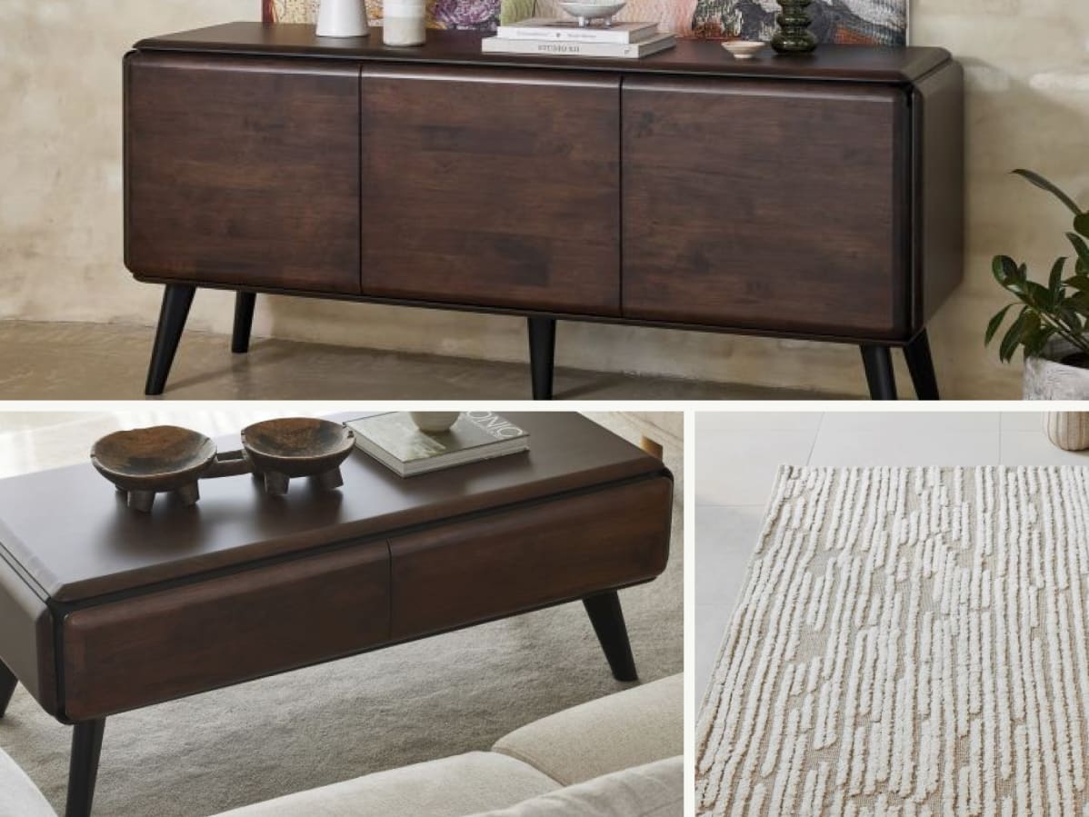 Casa 3PCE Living Room Package | Arabica Walnut