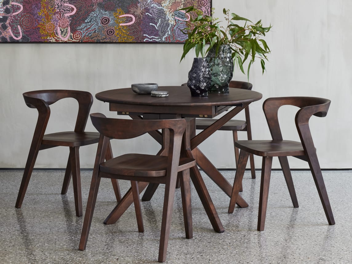Casa 5PCE Extendable Hardwood Dining Set | Arabica Walnut