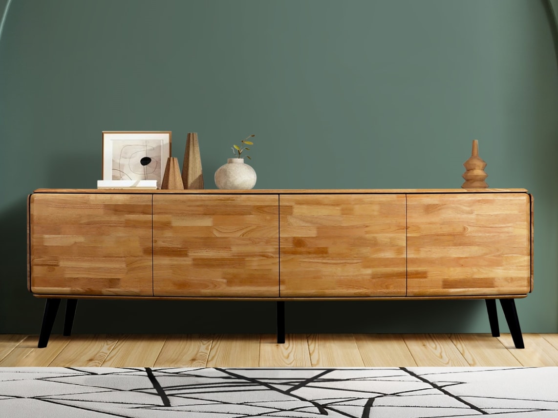 Casa Hardwood Sideboard Buffet | Natural | 2400mm