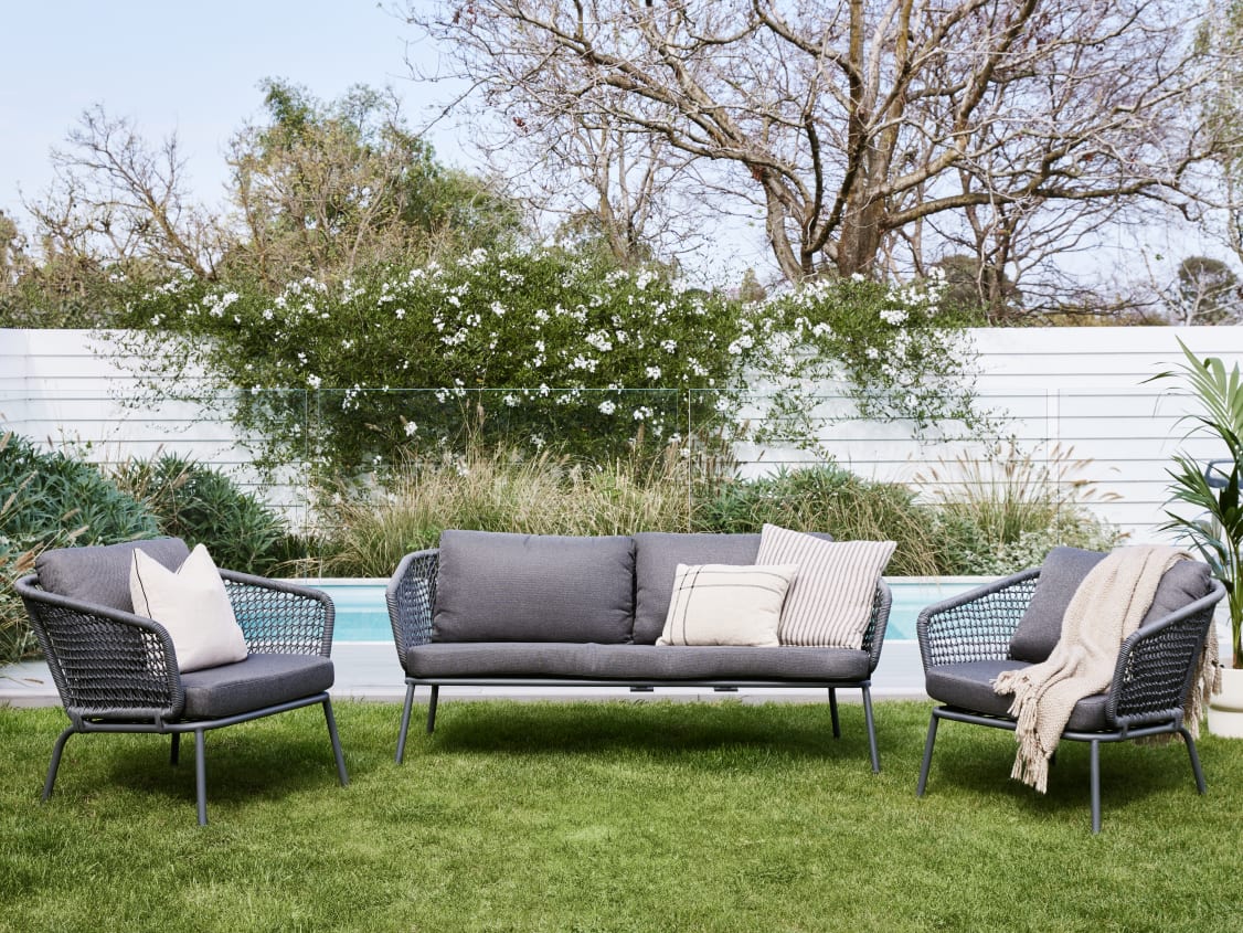 Eagle 3PCE Recycled Wicker Outdoor Lounge Set