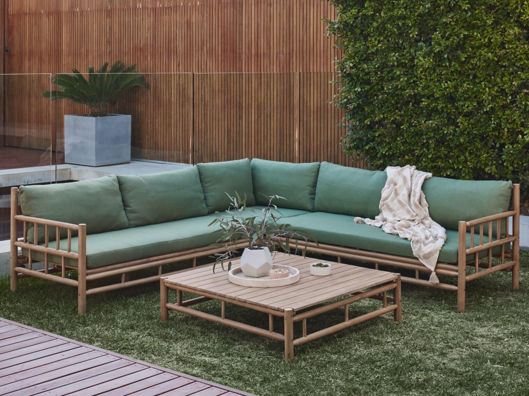 Costa Rica Acacia Outdoor Corner Lounge | Stone Green