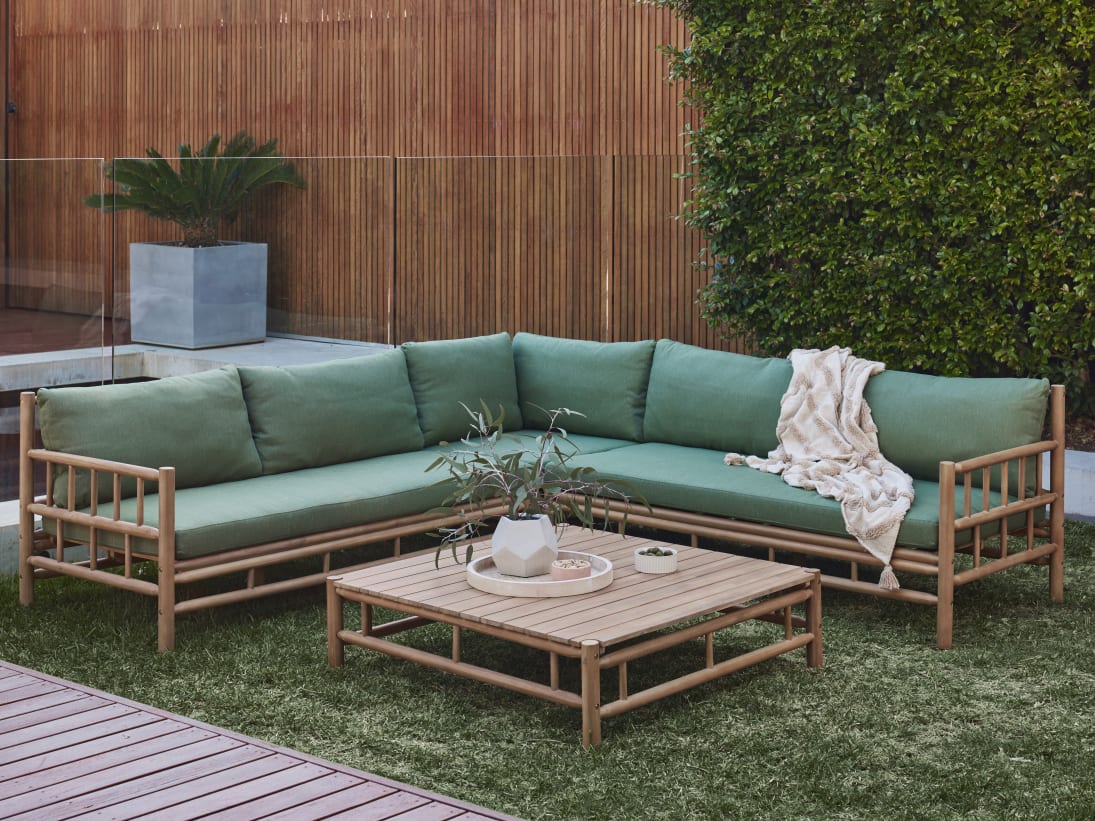 Costa Rica 4PCE Acacia Outdoor Lounge Set | Stone Green