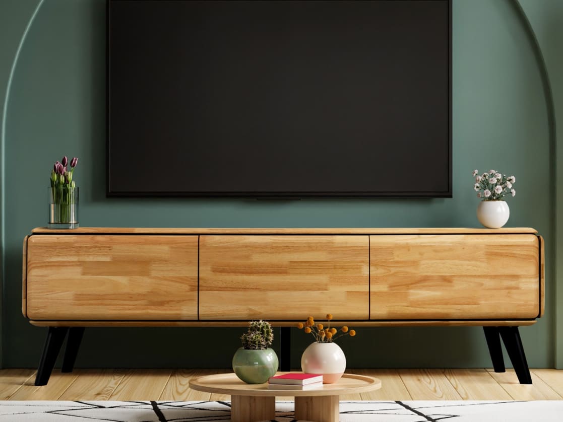 Casa Hardwood TV Entertainment Unit | Natural