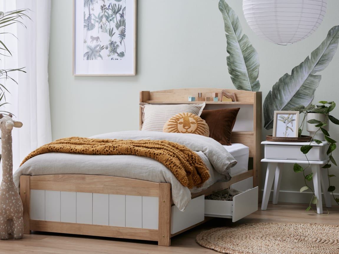 Rio 2PCE Toddler Single Bedroom Suite | Storage 