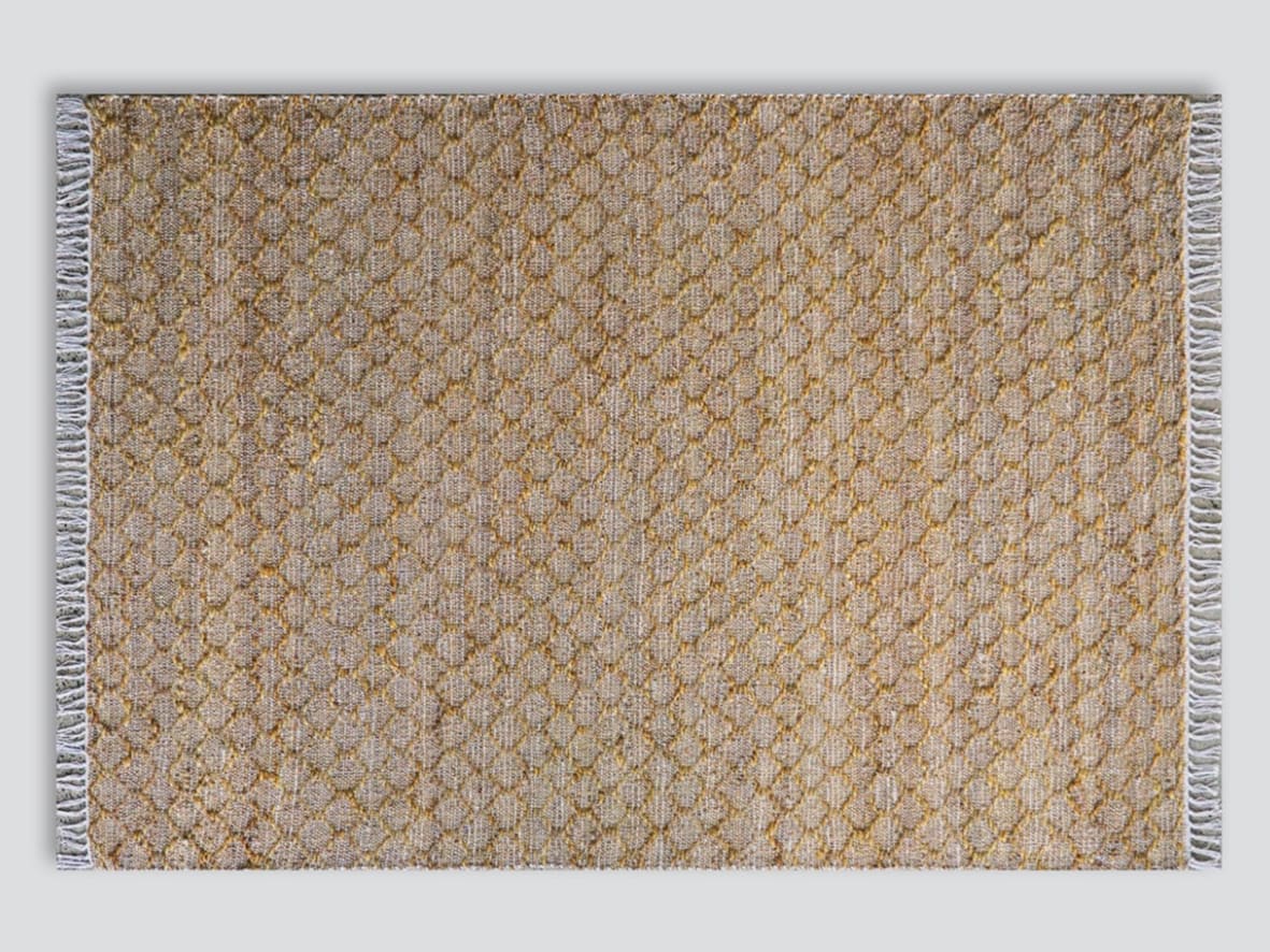 Myra Jute Pattern Rug | Mustard