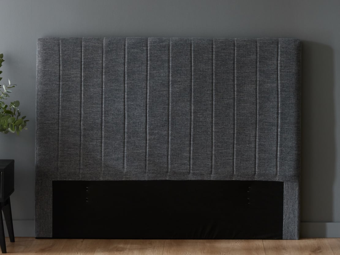 Cannes Queen Upholstered Headboard | Charcoal Fabric
