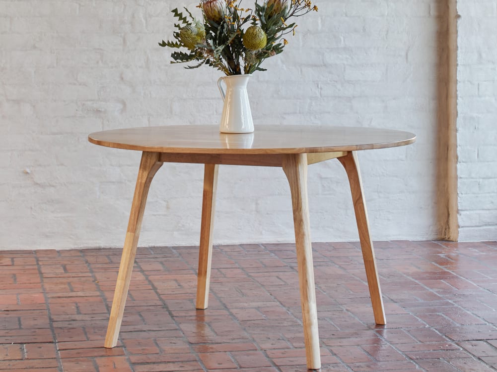 Franki Hardwood Round Dining Table | Natural