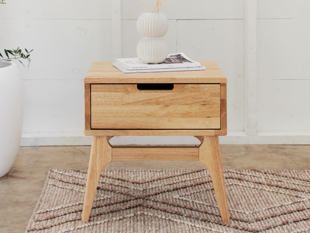 Paris Hardwood Bedside Table | Nightstand | Natural