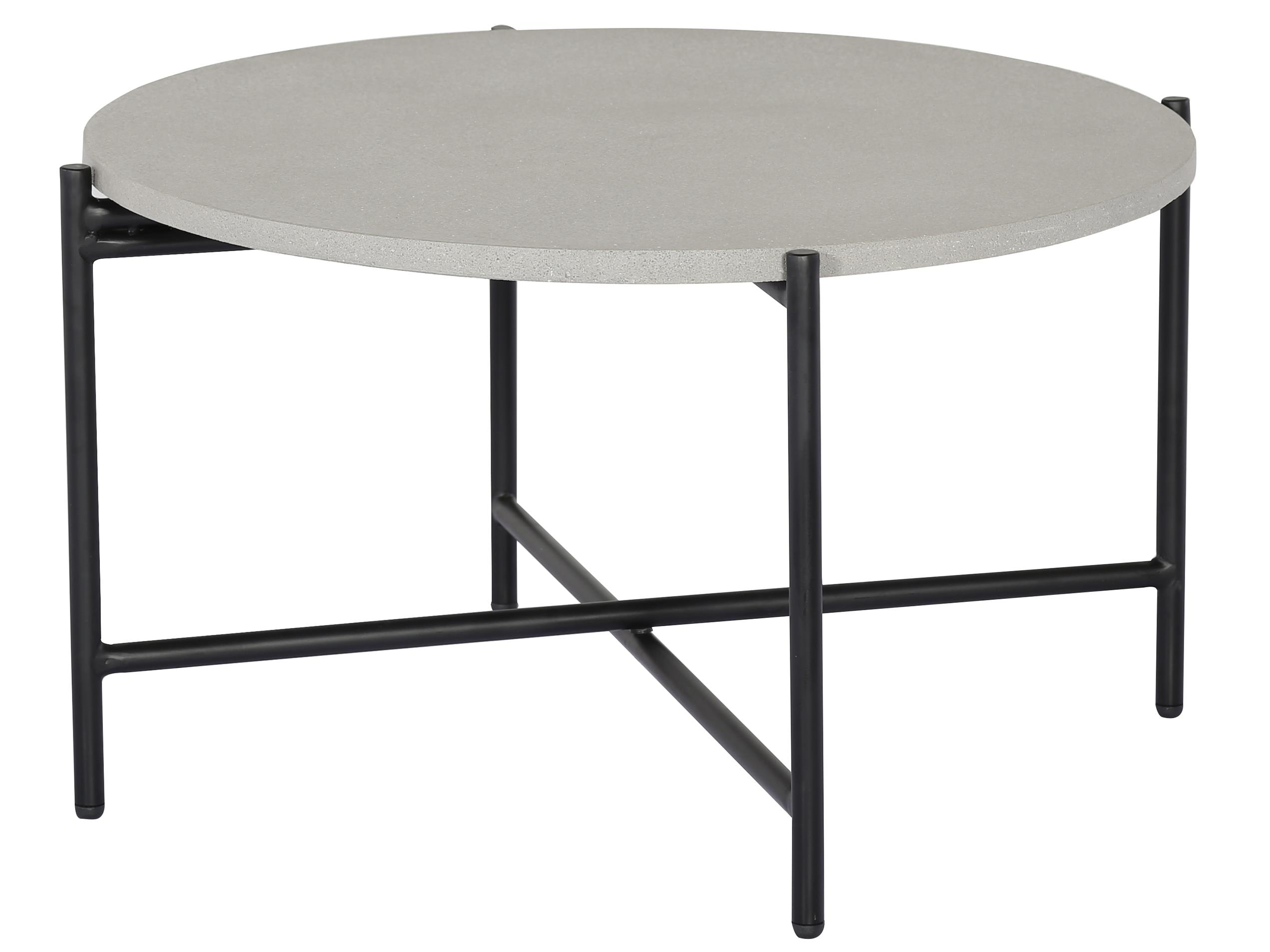 Carpiano Round Outdoor Coffee Table Black | Grey