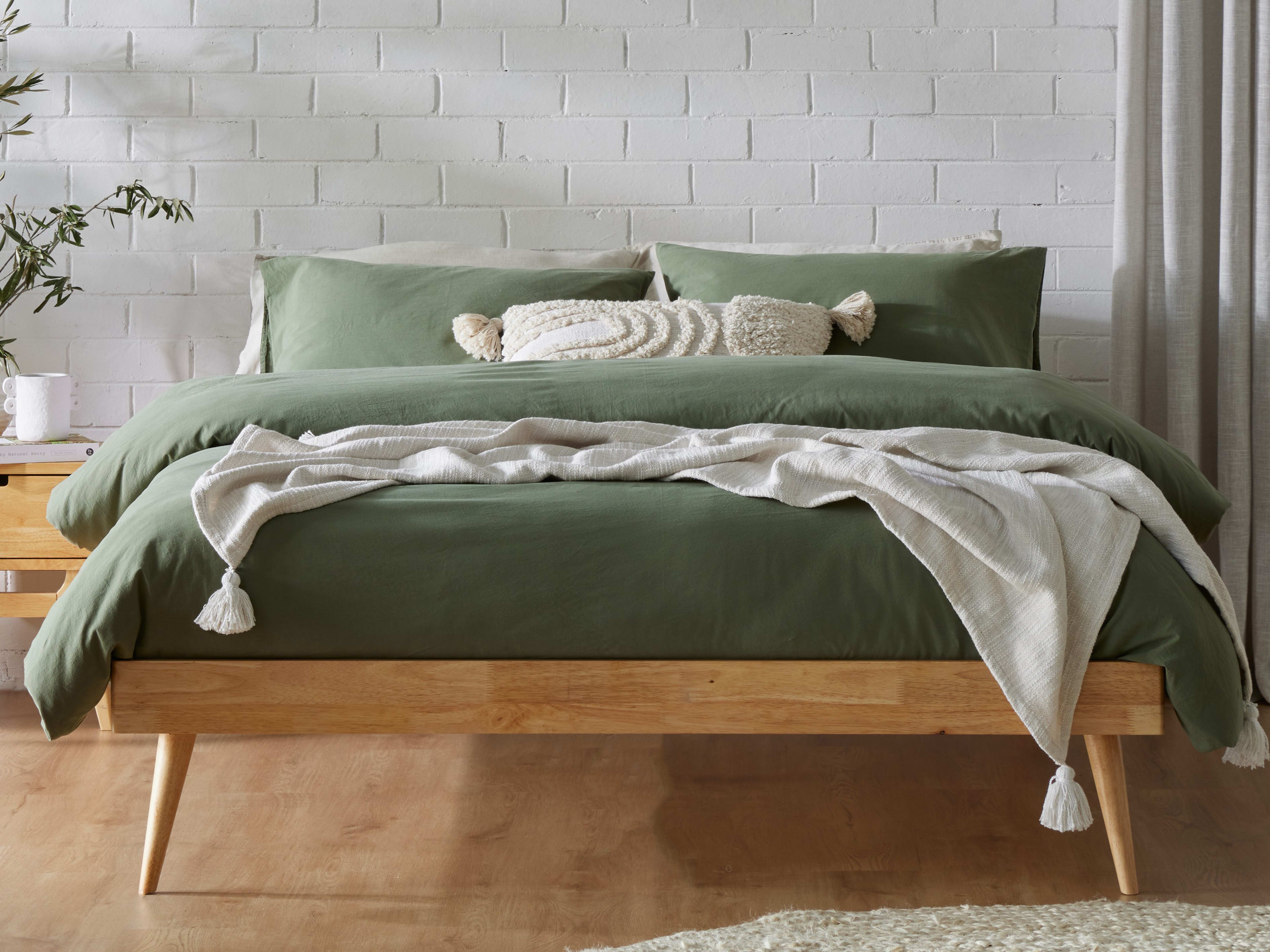 Franki King Hardwood Bed Base | Natural