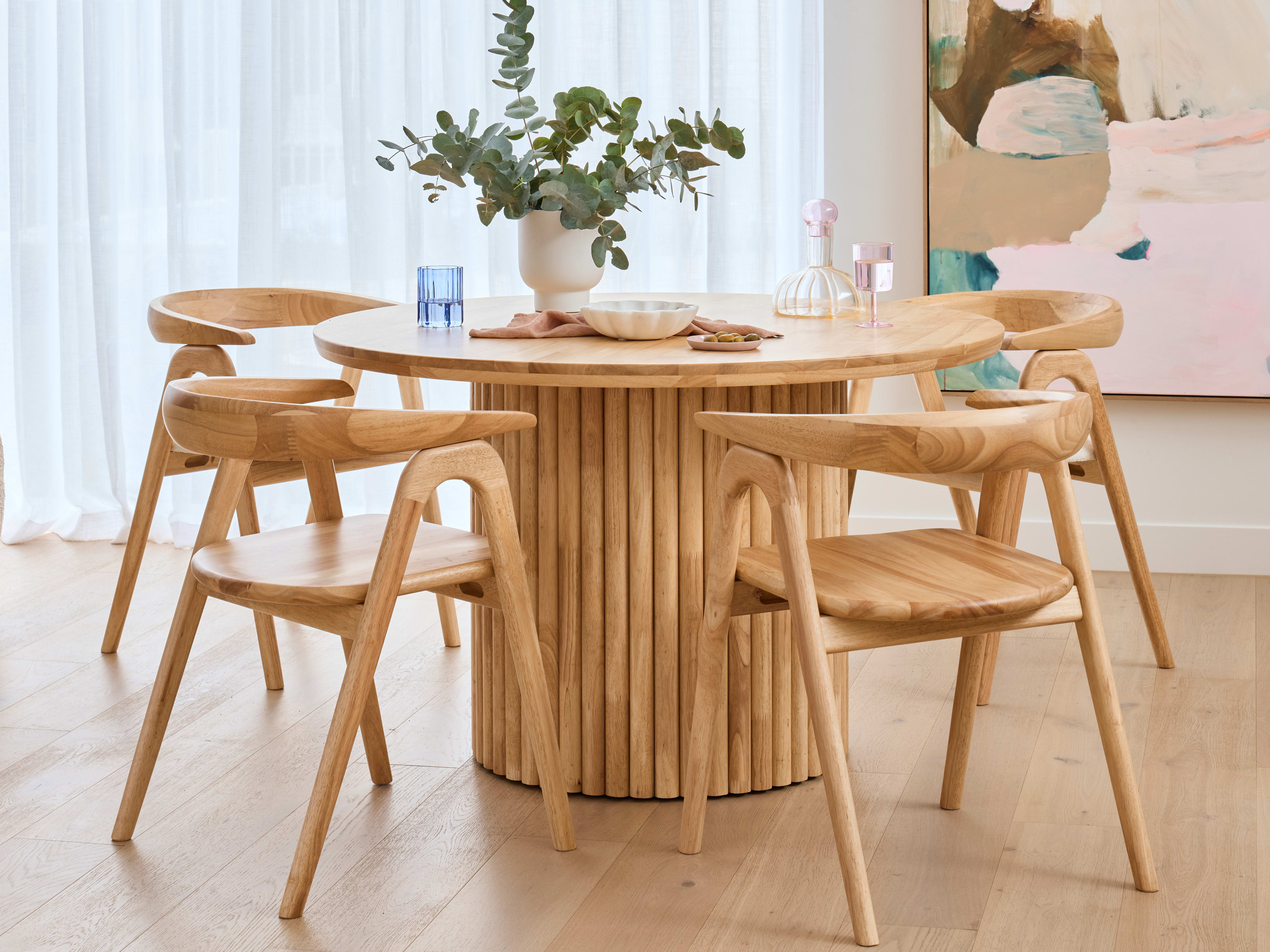 Jasper 5PCE Hardwood Dining Set | Natural