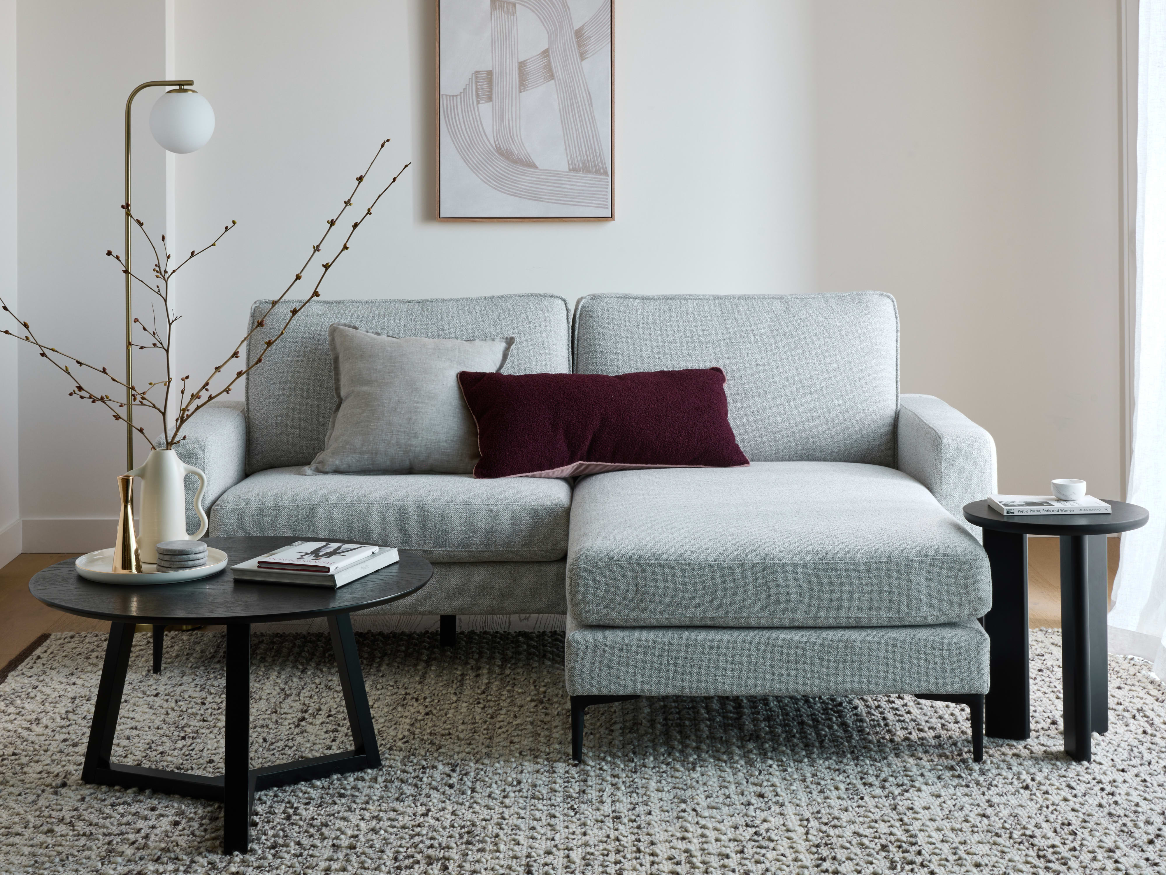 Franki 3PCE Living Room Package | Grey & Black