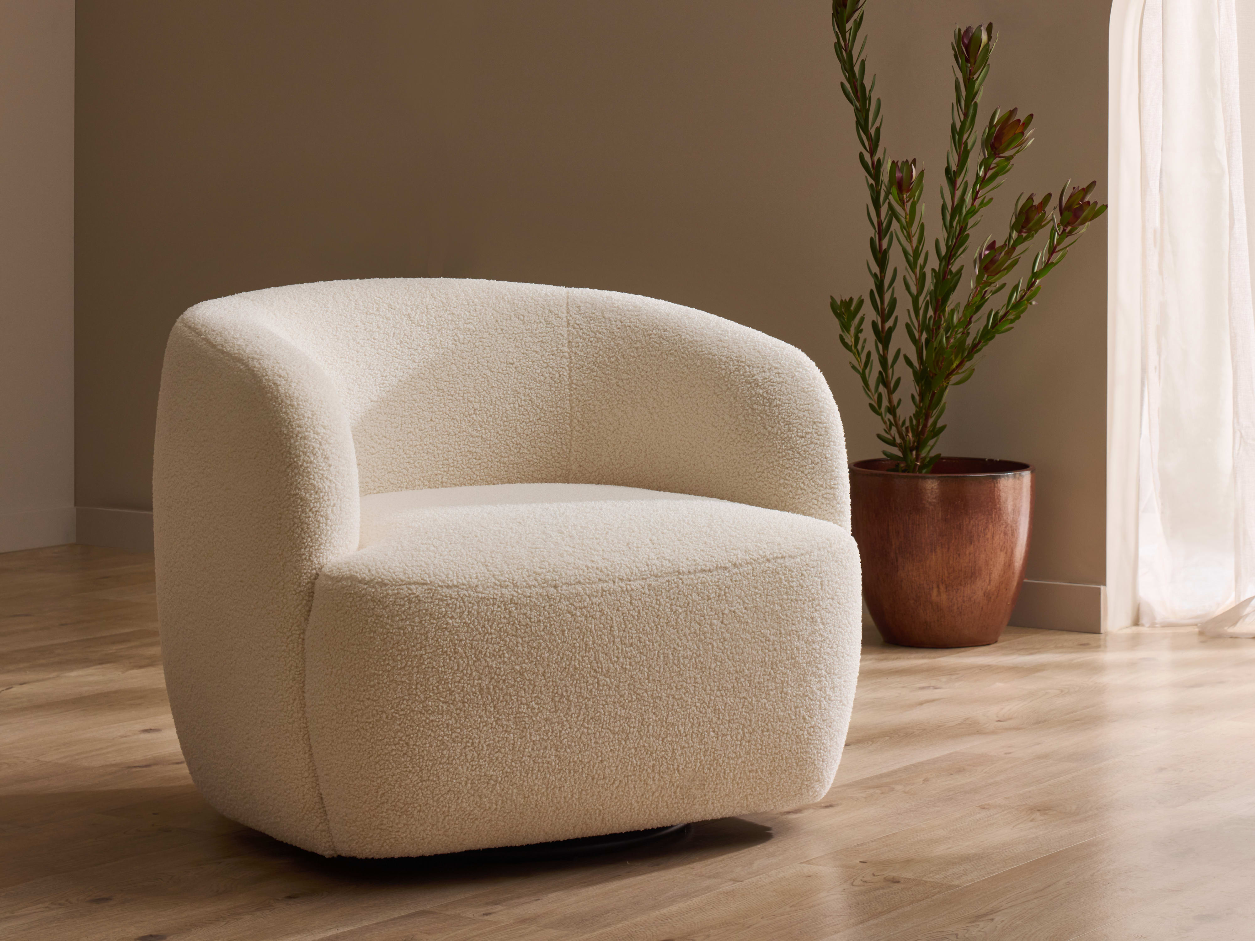 Cosy Occasional Chair | White Fabric
