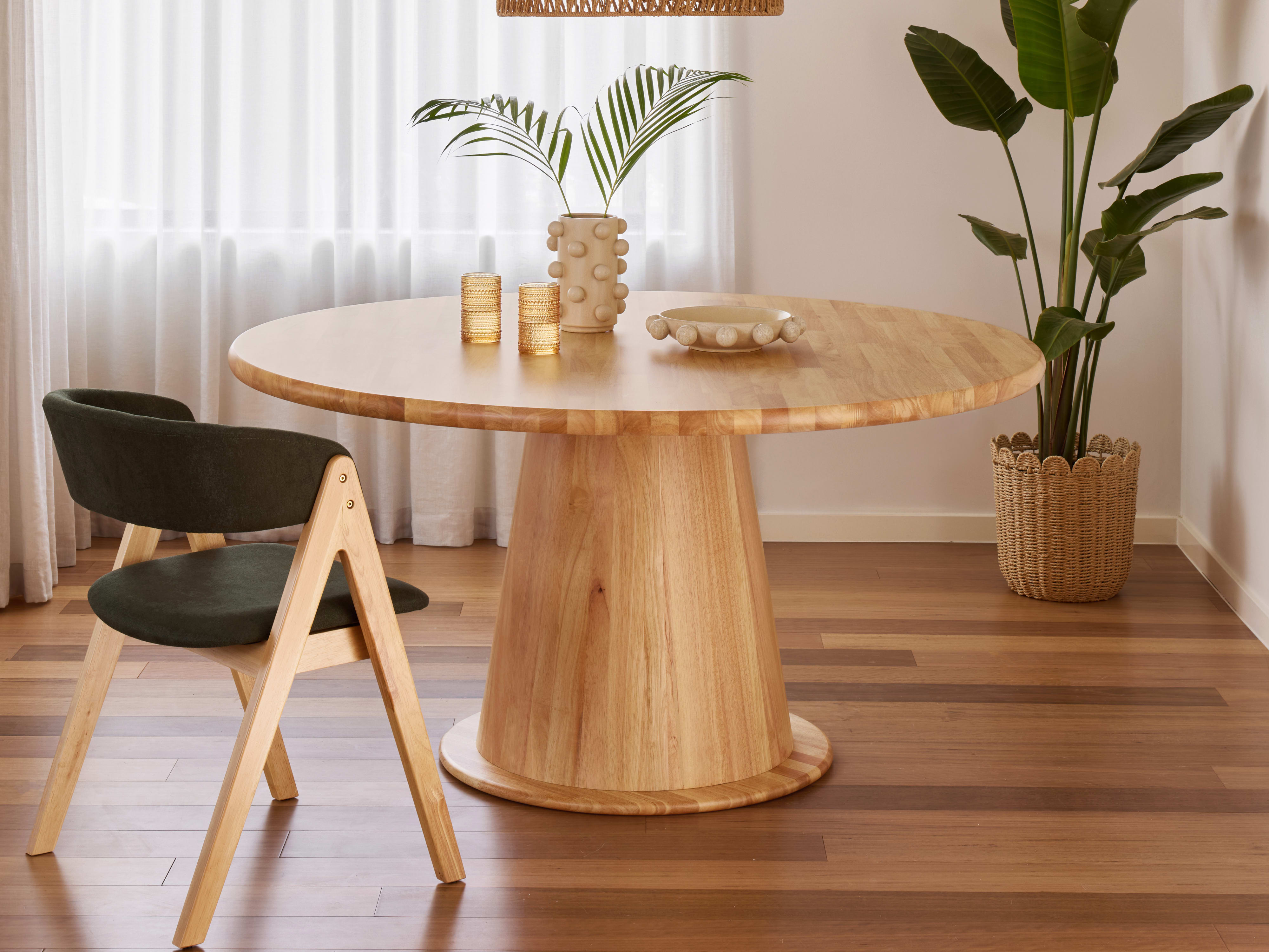 Manor Natural Hardwood Round Dining Table | 8 Seater