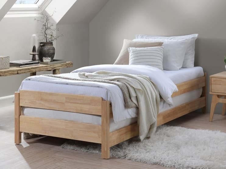 Stax King Single Stackable Bed | 2-in-1 | Natural Hardwood