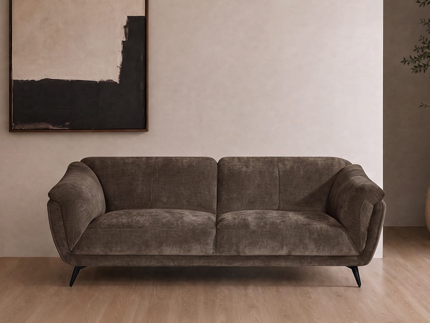 Villa Three Seater Sofa | Couch | Chocolate