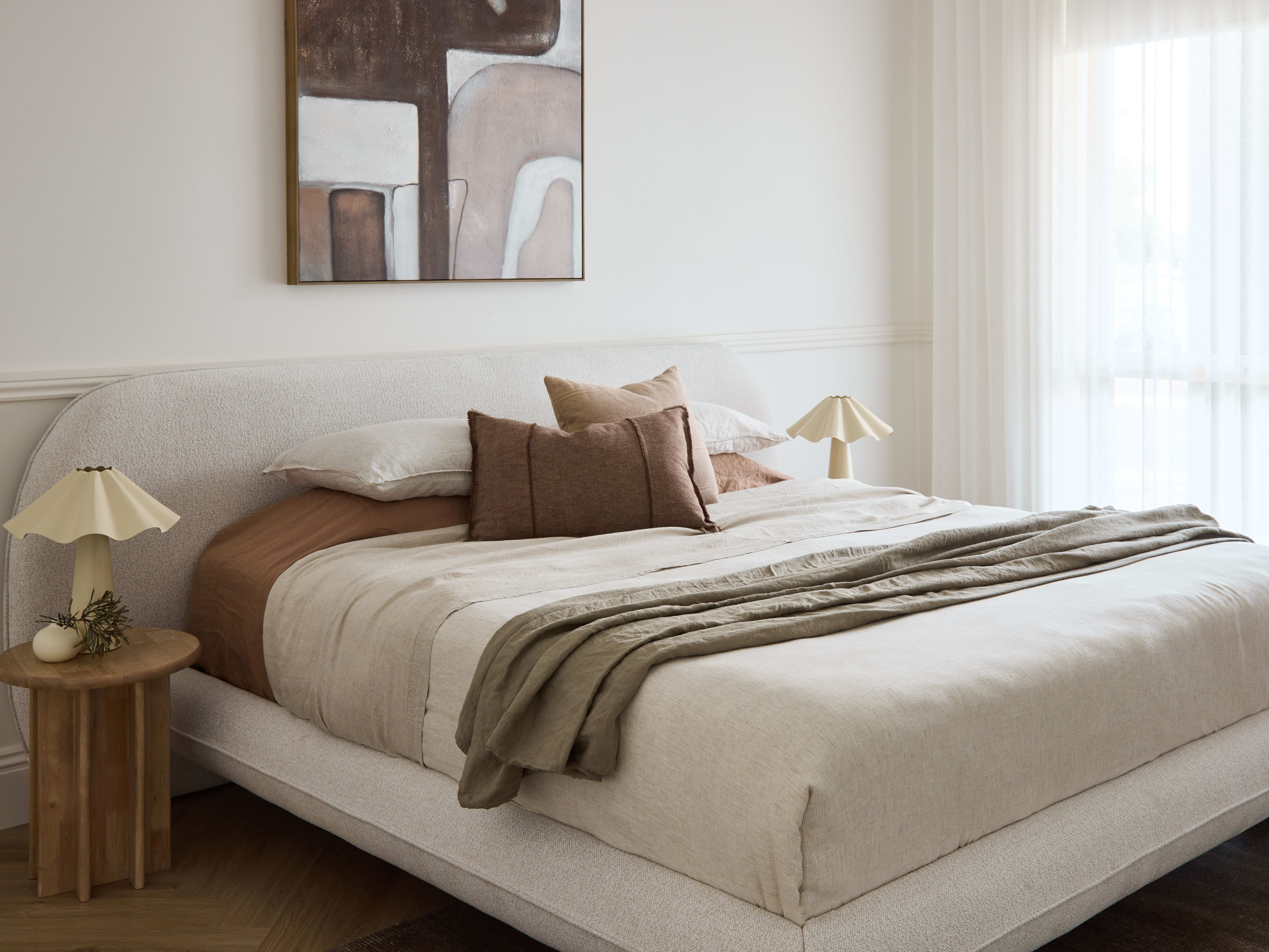Berlyn 3PCE Queen Bedroom Suite | Ivory Fabric