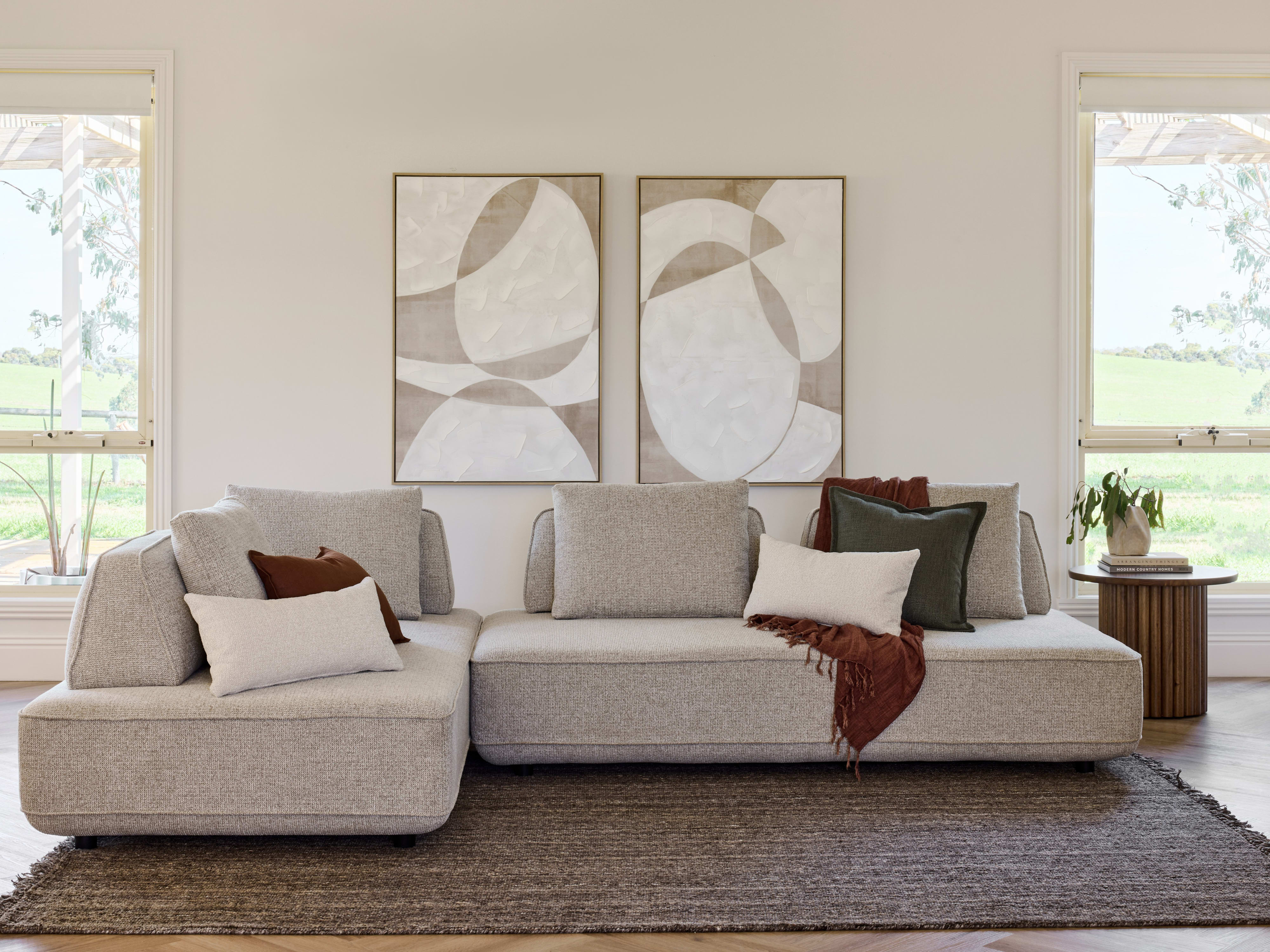 Bean 3PCE Lounging Package | Beige Fabric