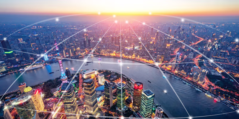 Shanghai skyline imagery