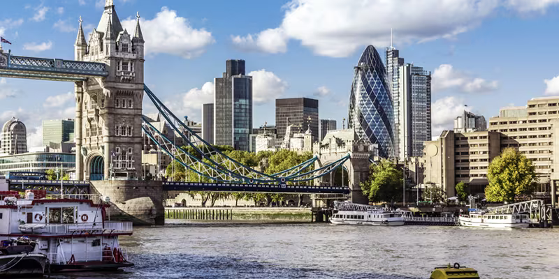 Modern bridge over London