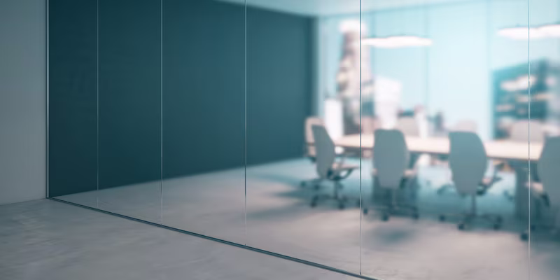 Conference room with table and chairs