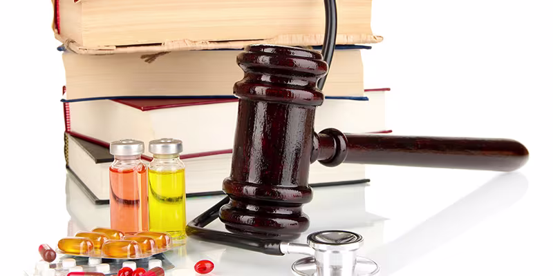 Gavel and pills