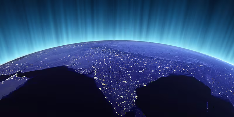 India from space banner