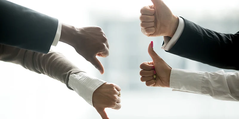 Diverse thumbs up image