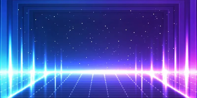 Abstract blue and pink light image