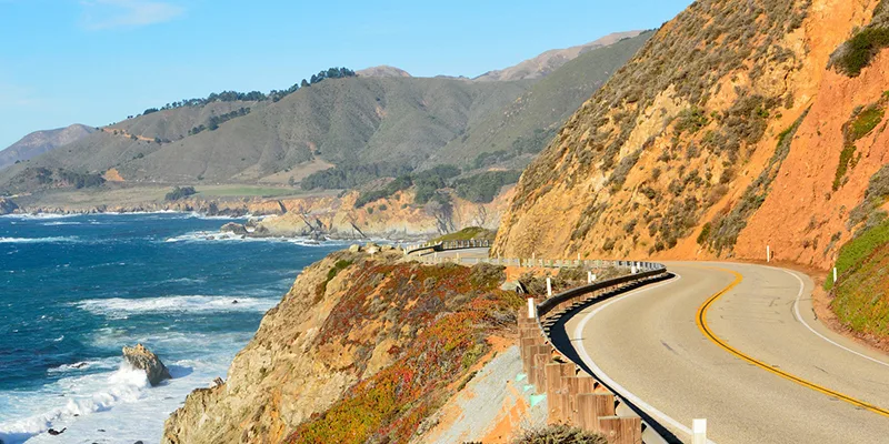 California highway by the sea