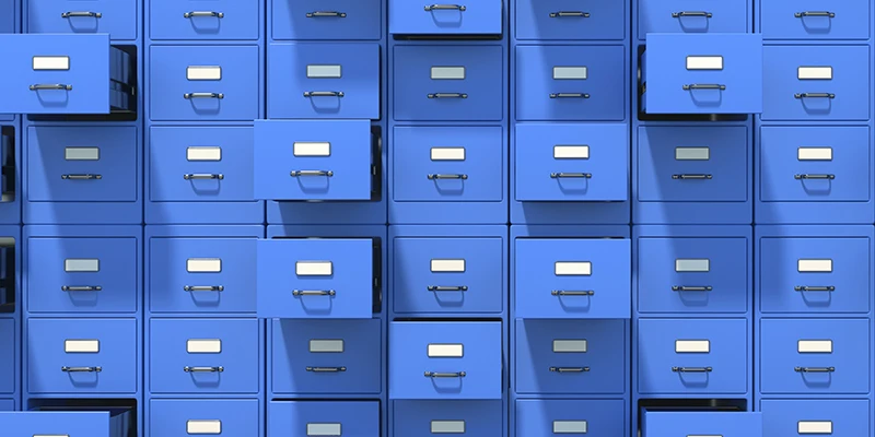 Blue Filing Cabinets