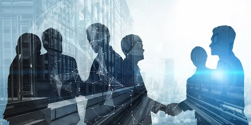 Silhouette business people image