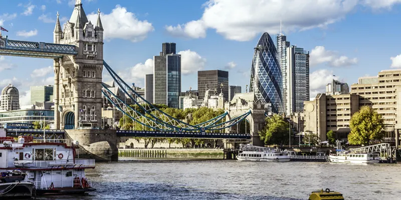 Modern bridge over London