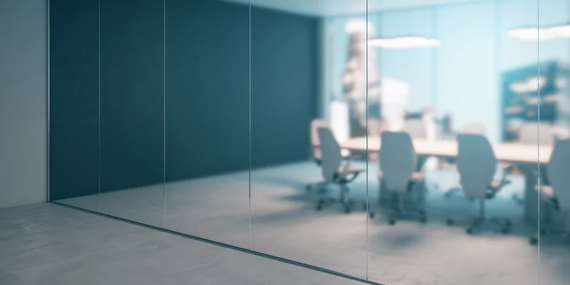Conference room with table and chairs