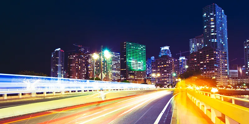 Blurred Miami imagery