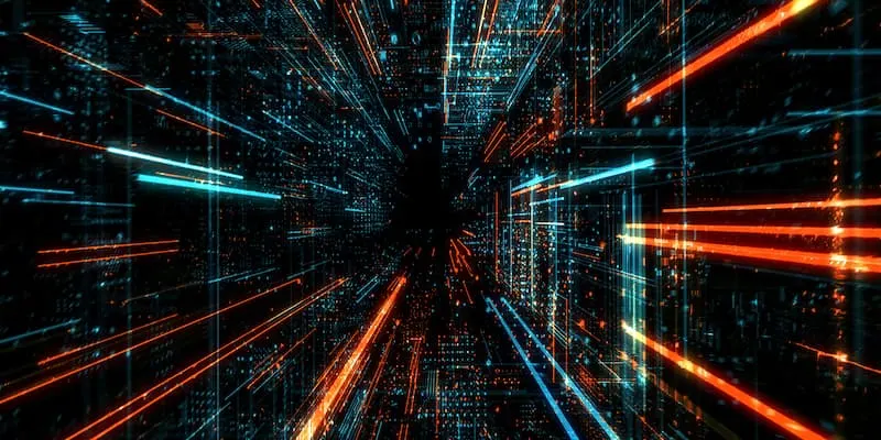 Abstract high speed digital lights image