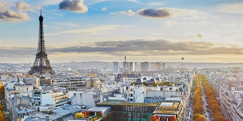 Paris cityscape from above