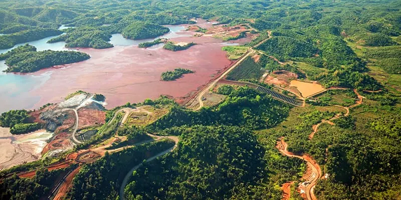 Mining in Africa - birds eye view