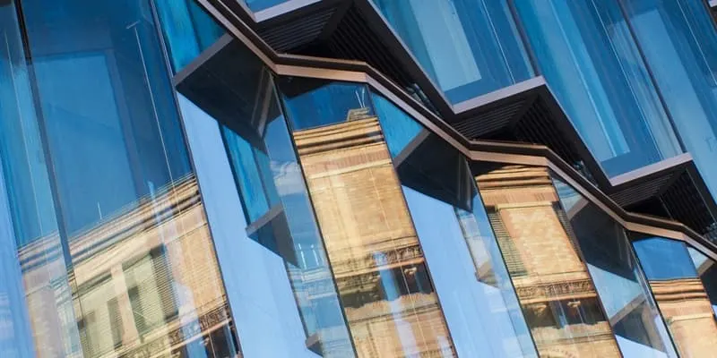 Windows on a modern building